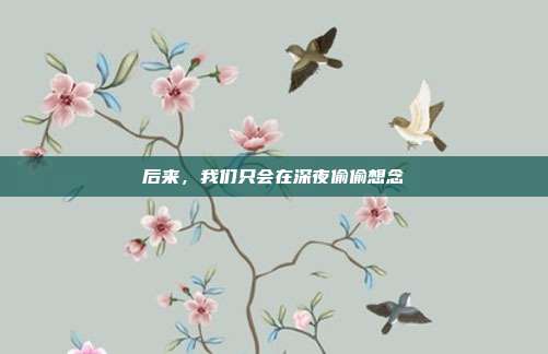 后来，我们只会在深夜偷偷想念
