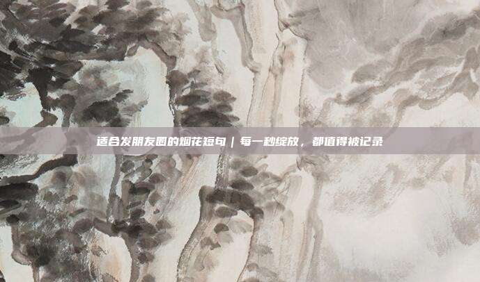 适合发朋友圈的烟花短句｜每一秒绽放，都值得被记录