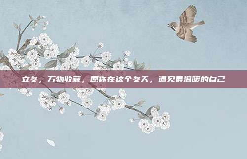立冬，万物收藏，愿你在这个冬天，遇见最温暖的自己