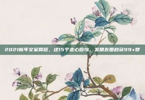 2021新年文案简短，这15个走心短句，发朋友圈秒获99+赞
