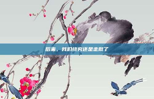 后来,我们终究还是走散了