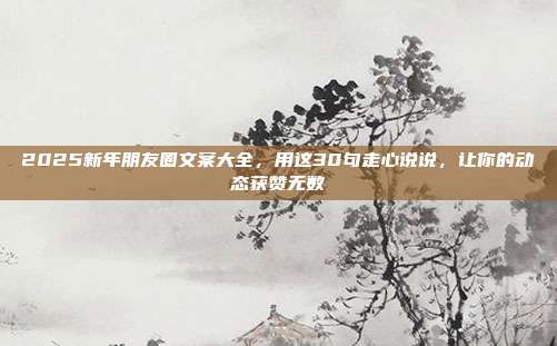 2025新年朋友圈文案大全，用这30句走心说说，让你的动态获赞无数
