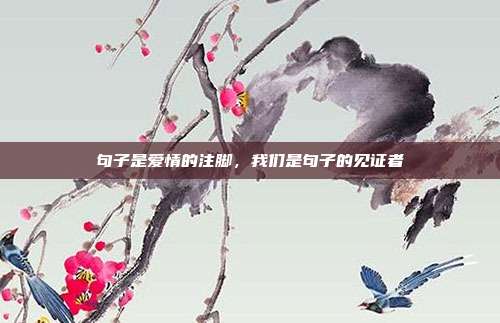 句子是爱情的注脚，我们是句子的见证者