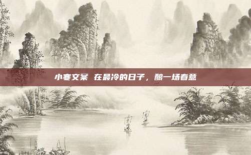 小寒文案 在最冷的日子，酿一场春意