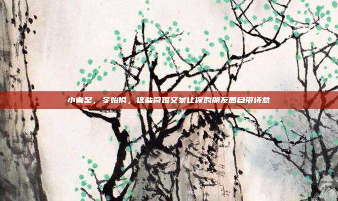 小雪至,冬始俏,这些简短文案让你的朋友圈自带诗意
