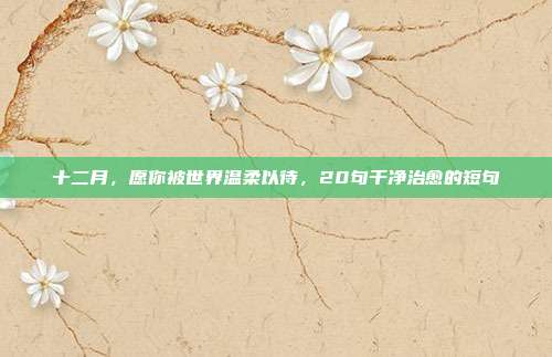 十二月，愿你被世界温柔以待，20句干净治愈的短句