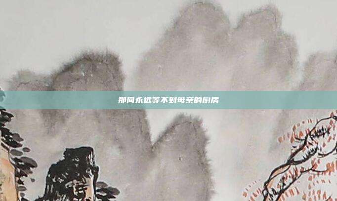 那间永远等不到母亲的厨房