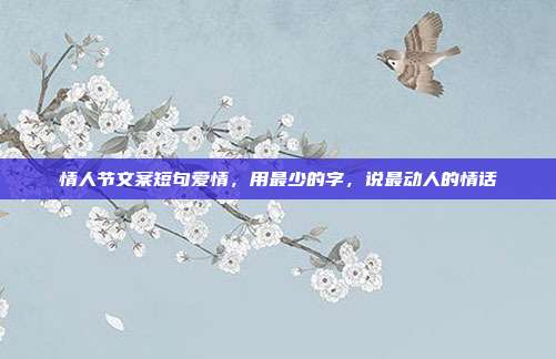 情人节文案短句爱情,用最少的字,说最动人的情话