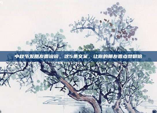 中秋节发朋友圈说说，这5条文案，让你的朋友圈点赞翻倍