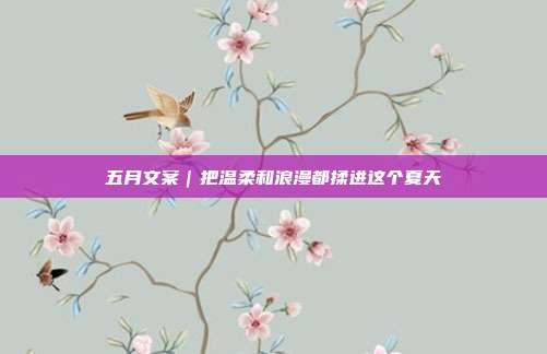 五月文案|把温柔和浪漫都揉进这个夏天