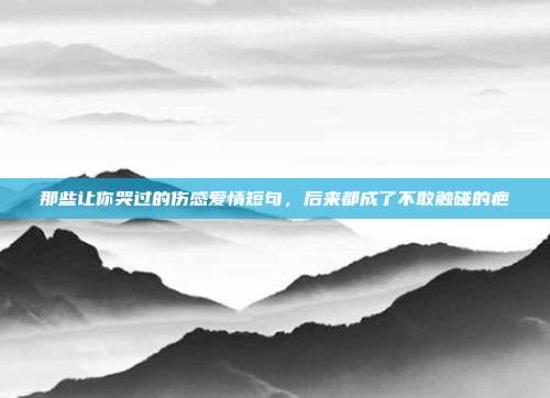 那些让你哭过的伤感爱情短句,后来都成了不敢触碰的疤