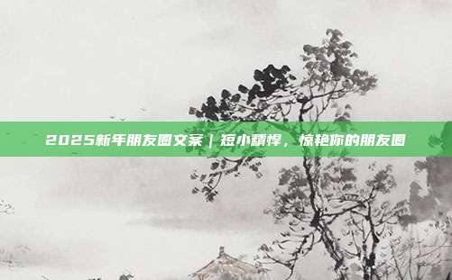 2025新年朋友圈文案|短小精悍,惊艳你的朋友圈