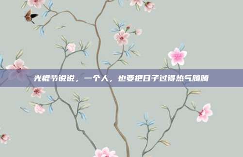光棍节说说,一个人,也要把日子过得热气腾腾