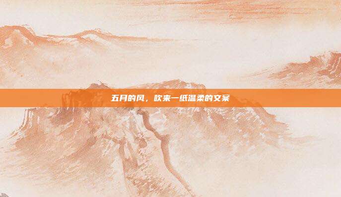 五月的风,吹来一纸温柔的文案