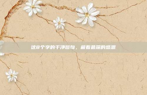 这8个字的干净短句,藏着最深的感恩