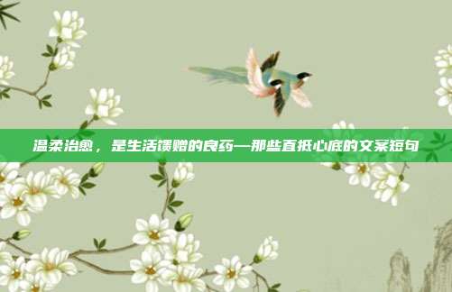温柔治愈,是生活馈赠的良药—那些直抵心底的文案短句