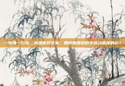 一句顶一万句,浪漫简短文案,如何用最短的字撩动最深的心?