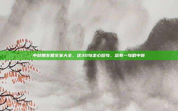 中秋朋友圈文案大全,这30句走心短句,总有一句戳中你
