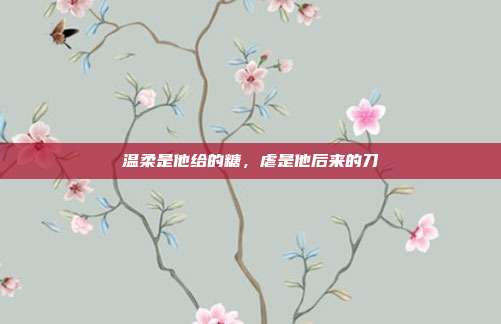 温柔是他给的糖,虐是他后来的刀