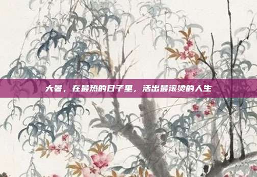 大暑,在最热的日子里,活出最滚烫的人生