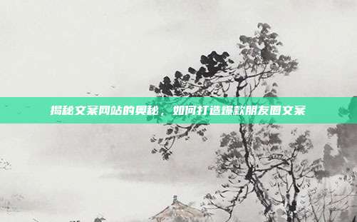 揭秘文案网站的奥秘,如何打造爆款朋友圈文案