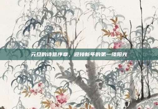 元旦的诗意序章,迎接新年的第一缕阳光