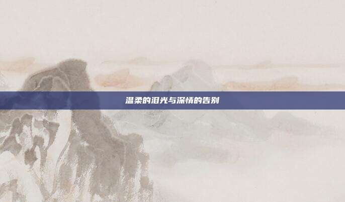 温柔的泪光与深情的告别
