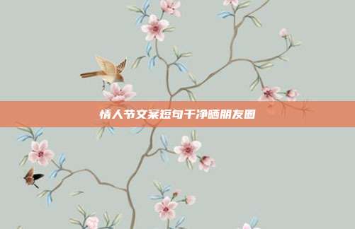 情人节文案短句干净晒朋友圈