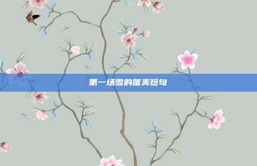 第一场雪的唯美短句
