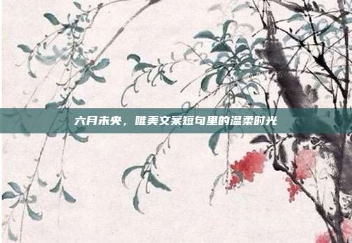六月未央，唯美文案短句里的温柔时光