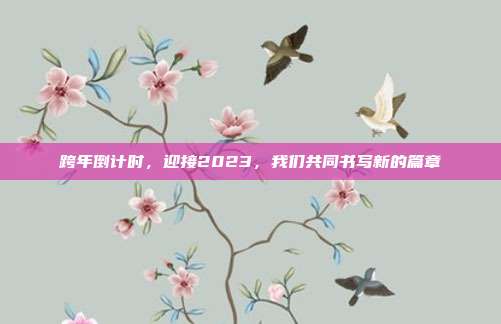 跨年倒计时,迎接2023,我们共同书写新的篇章