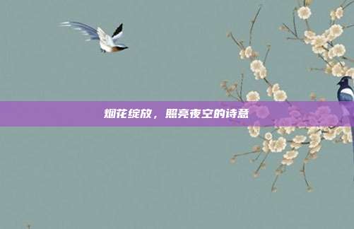 烟花绽放，照亮夜空的诗意