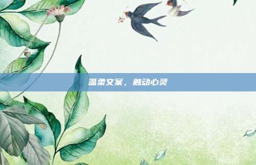 温柔文案,触动心灵