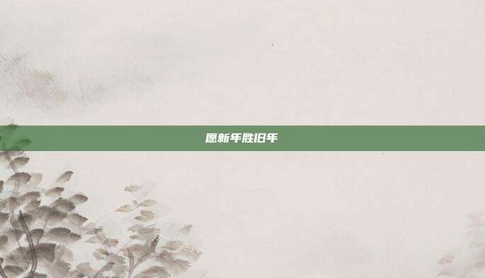 愿新年胜旧年