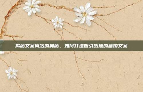 揭秘文案网站的奥秘,如何打造吸引眼球的营销文案