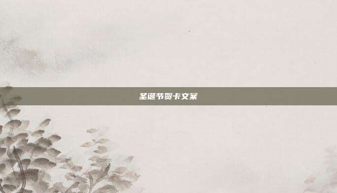 圣诞节贺卡文案