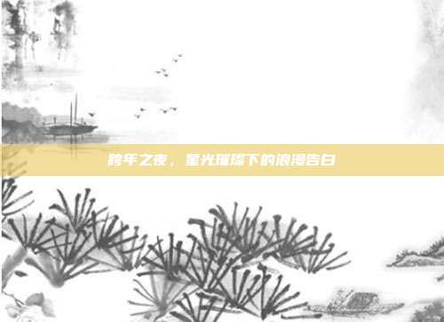 跨年之夜,星光璀璨下的浪漫告白