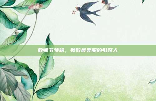 教师节特辑，致敬最美丽的引路人