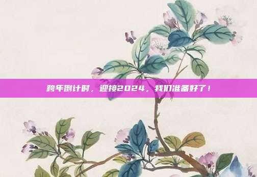跨年倒计时，迎接2024，我们准备好了！