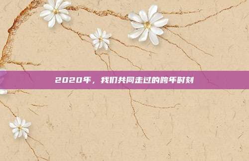 2020年,我们共同走过的跨年时刻