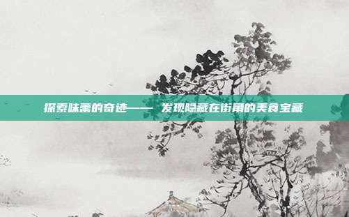 探索味蕾的奇迹—— 发现隐藏在街角的美食宝藏