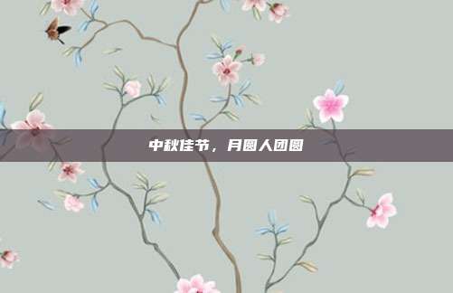 中秋佳节，月圆人团圆