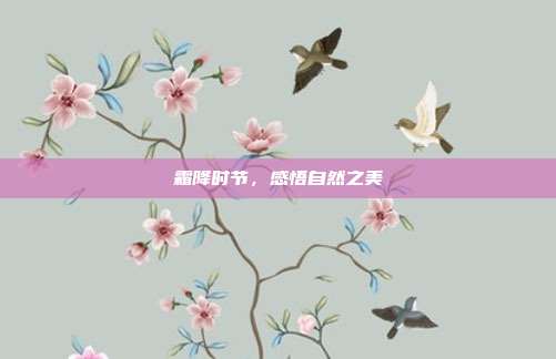 霜降时节，感悟自然之美