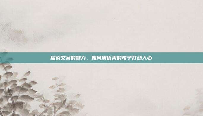 探索文案的魅力，如何用优美的句子打动人心
