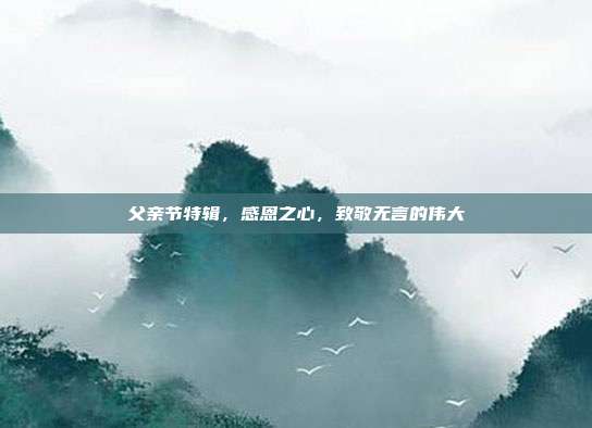父亲节特辑，感恩之心，致敬无言的伟大