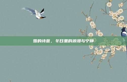 雪的诗意，冬日里的浪漫与宁静