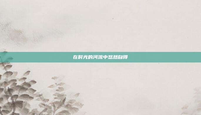 在时光的河流中悠然自得
