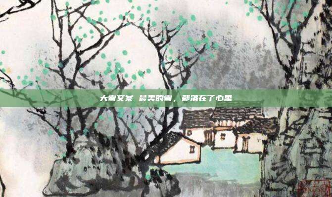 大雪文案 最美的雪，都落在了心里