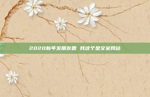 2020新年发朋友圈 我这个是文案网站