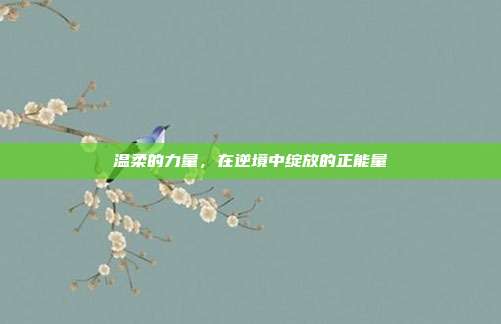 温柔的力量,在逆境中绽放的正能量